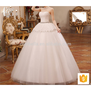 Custom made Lace white bridal ball gown Princess Wedding Dress